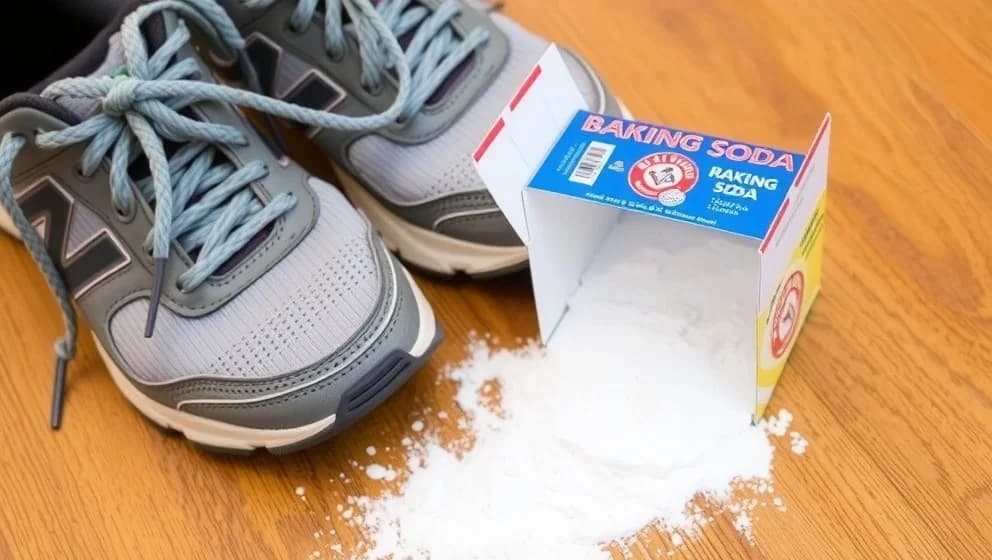 Ta bort dålig lukt i skor med bikarbonat