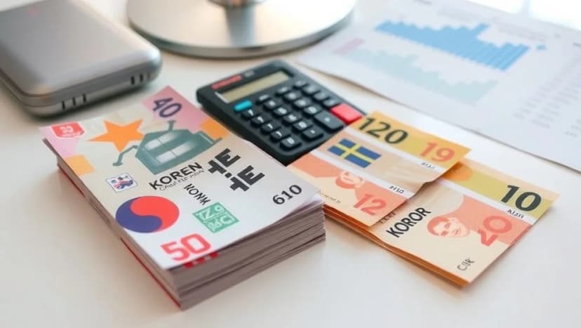 Vad är 45 miljarder won i svenska kronor