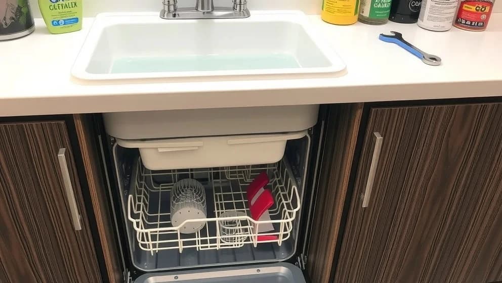 Varför kommer vatten upp i diskhon från diskmaskinen